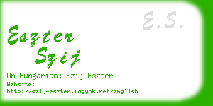 eszter szij business card